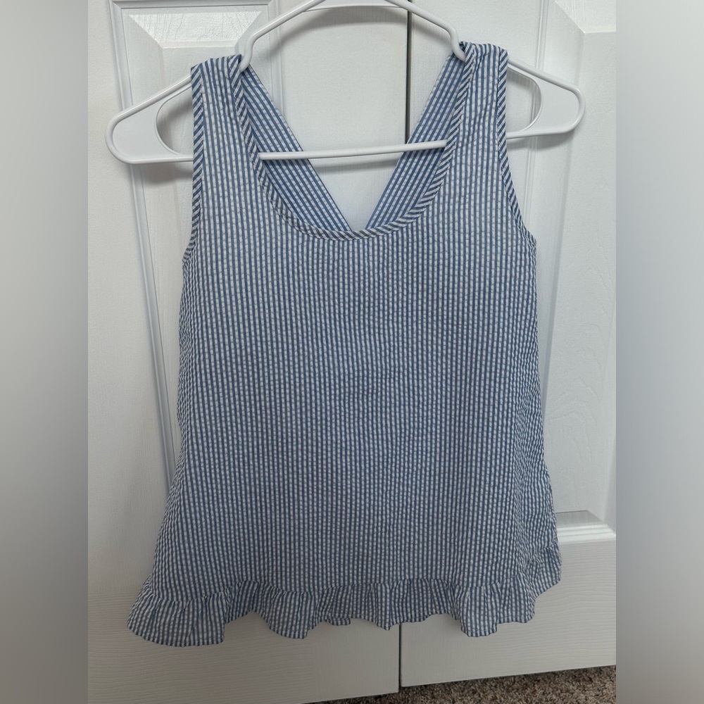 Blue and White Stripped Top